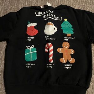 Zara Kids Black Christmas Sweatshirt